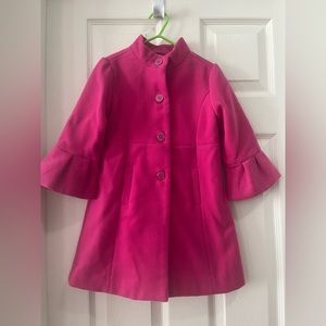 Like new, pink, Janie and Jack toddler coat, size 3 to 4.